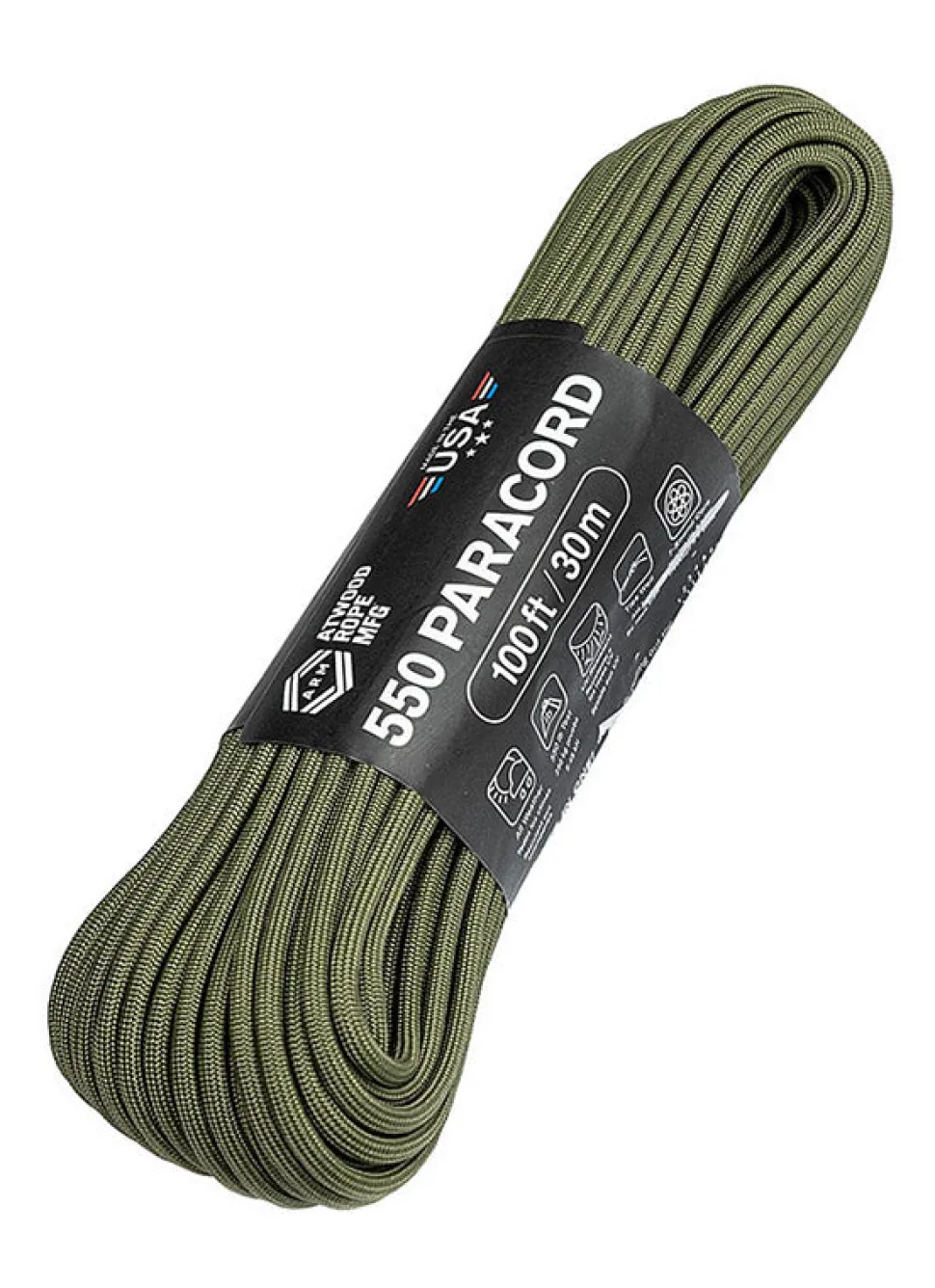 Atwood Rope 550 Paracord-naru, 30 m