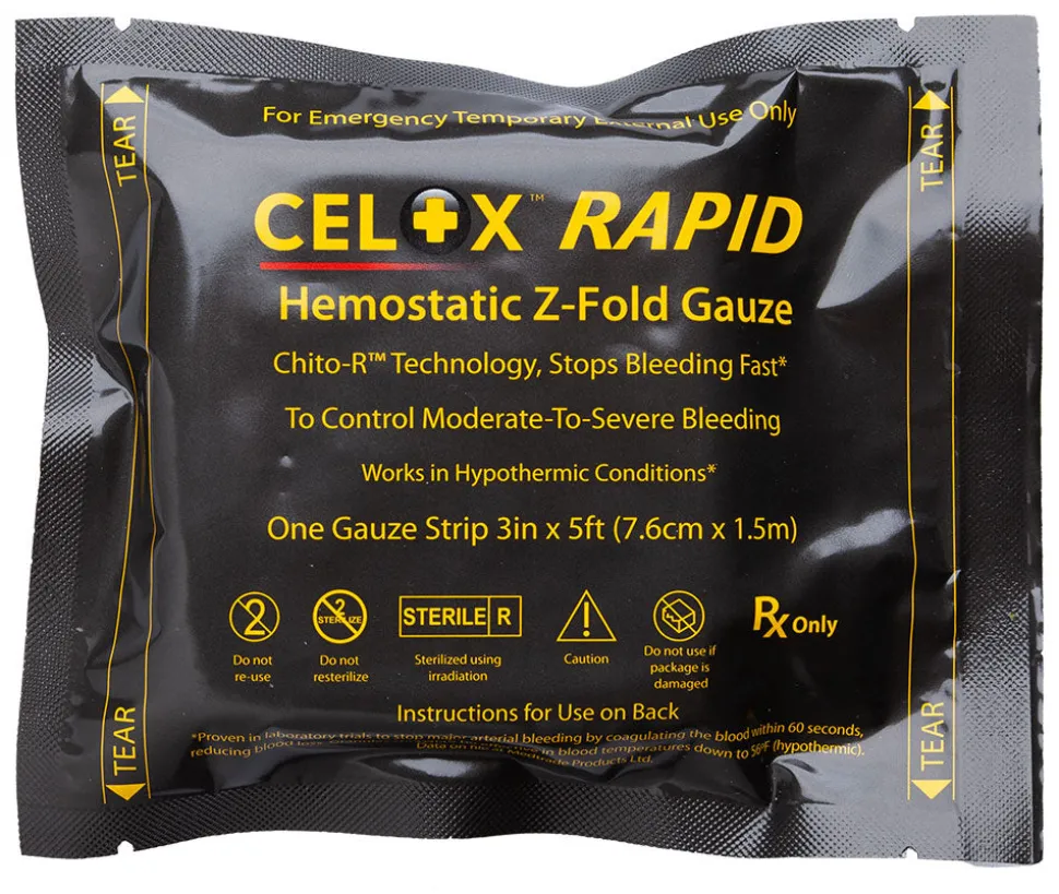 Celox Rapid 150 cm Z-Fold hemostaattiside