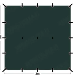 DD Hammocks 3x3 Tarp laavukangas, DD Multicam