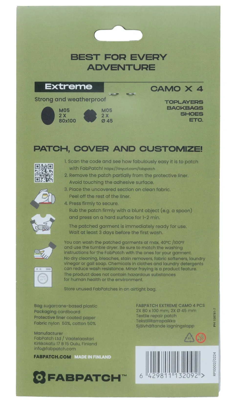 FabPatch Extreme Camo Vaatelaastari