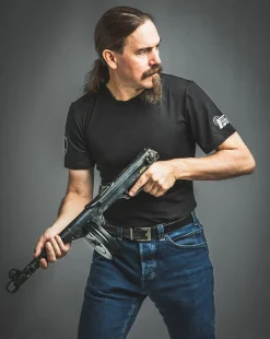 Forgotten Weapons Gun Jesus T-paita, merinovillaa