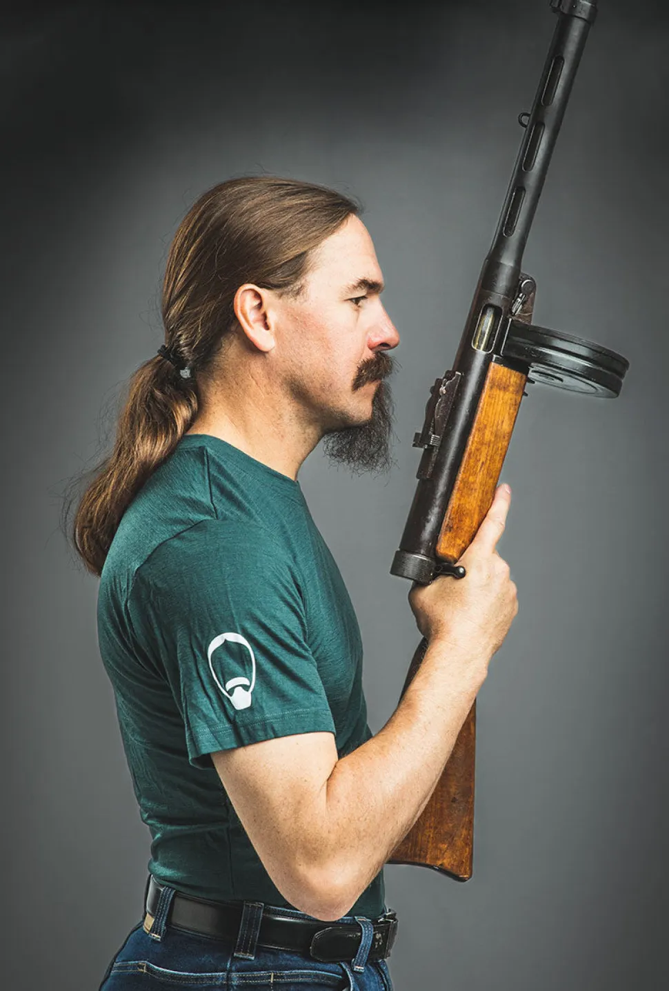Forgotten Weapons Gun Jesus T-paita, merinovillaa