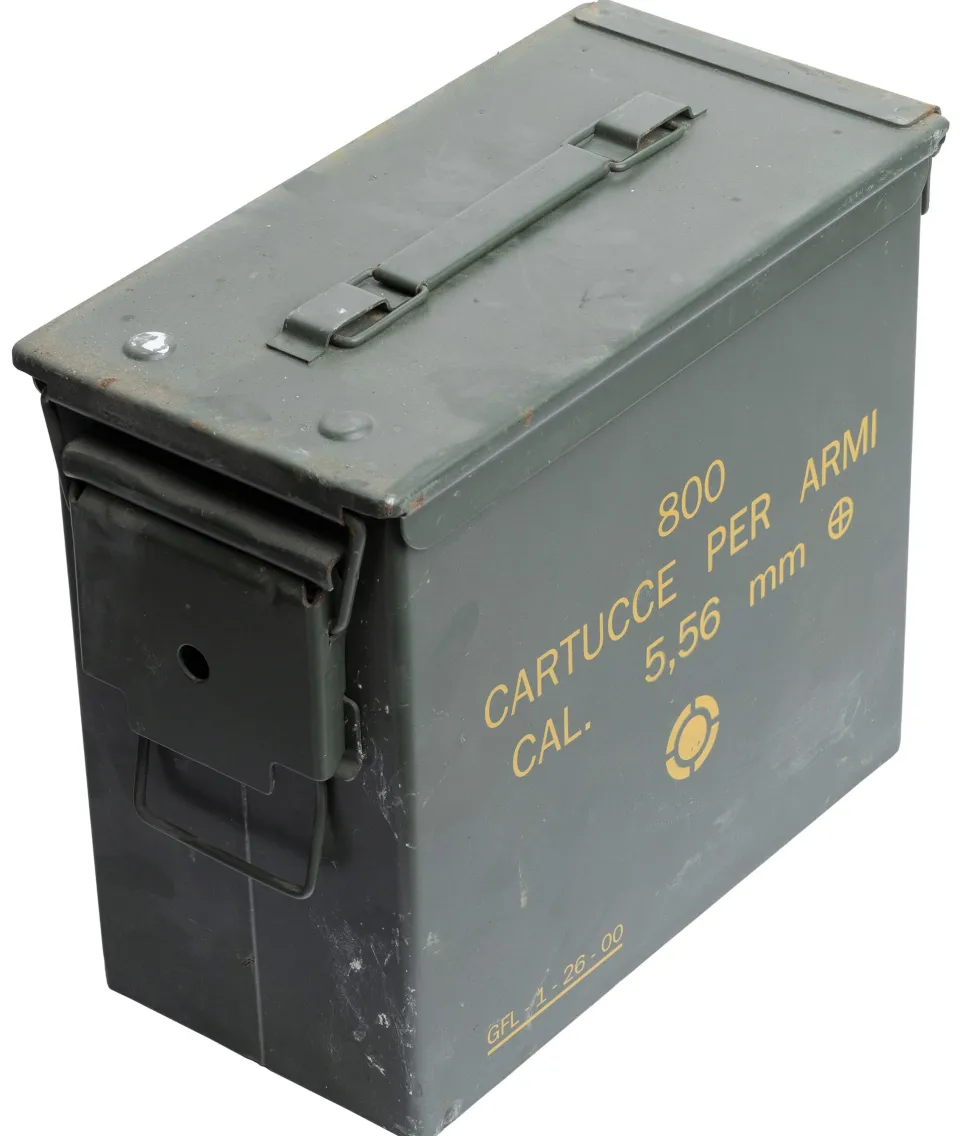 Italialainen korkeampi ammuslaatikko, 5.56 mm, ylijäämä