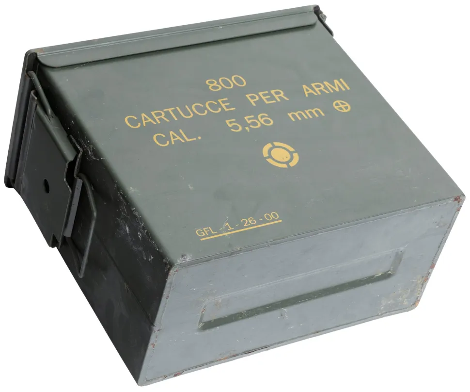 Italialainen korkeampi ammuslaatikko, 5.56 mm, ylijäämä