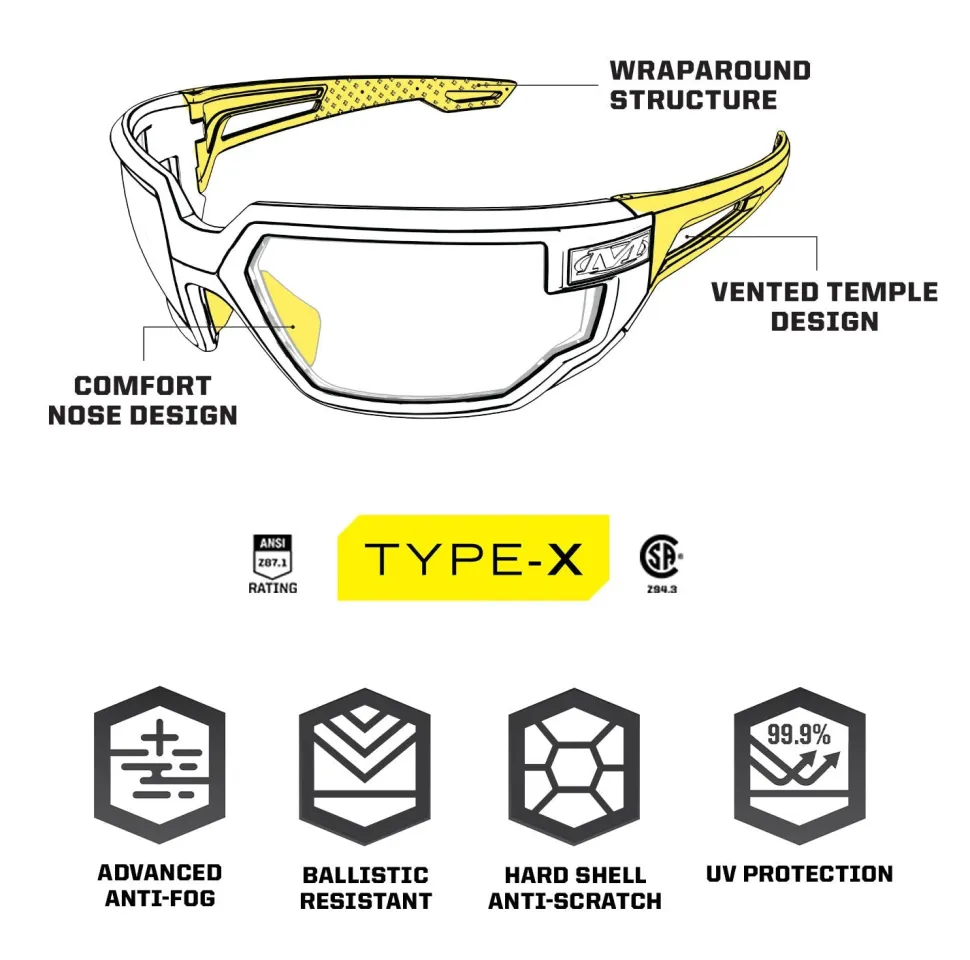 Mechanix Tactical Type-X ballistiset suojalasit