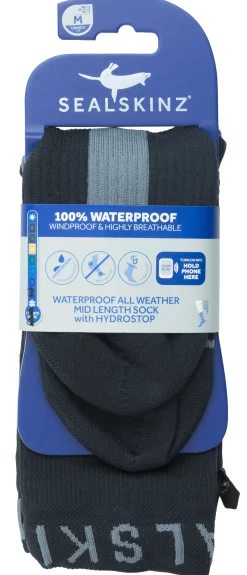 Sealskinz Waterproof All Weather Mid-length Sock with Hydrostop kalvosukat