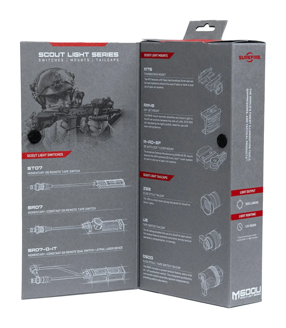 SureFire M600U Scout Light asevalo, 1000 lm