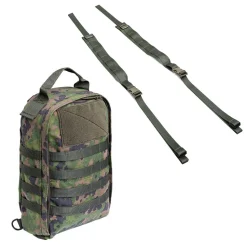 Varusteleka CP10 Mini-taistelureppu litteillä olkaviilekkeillä