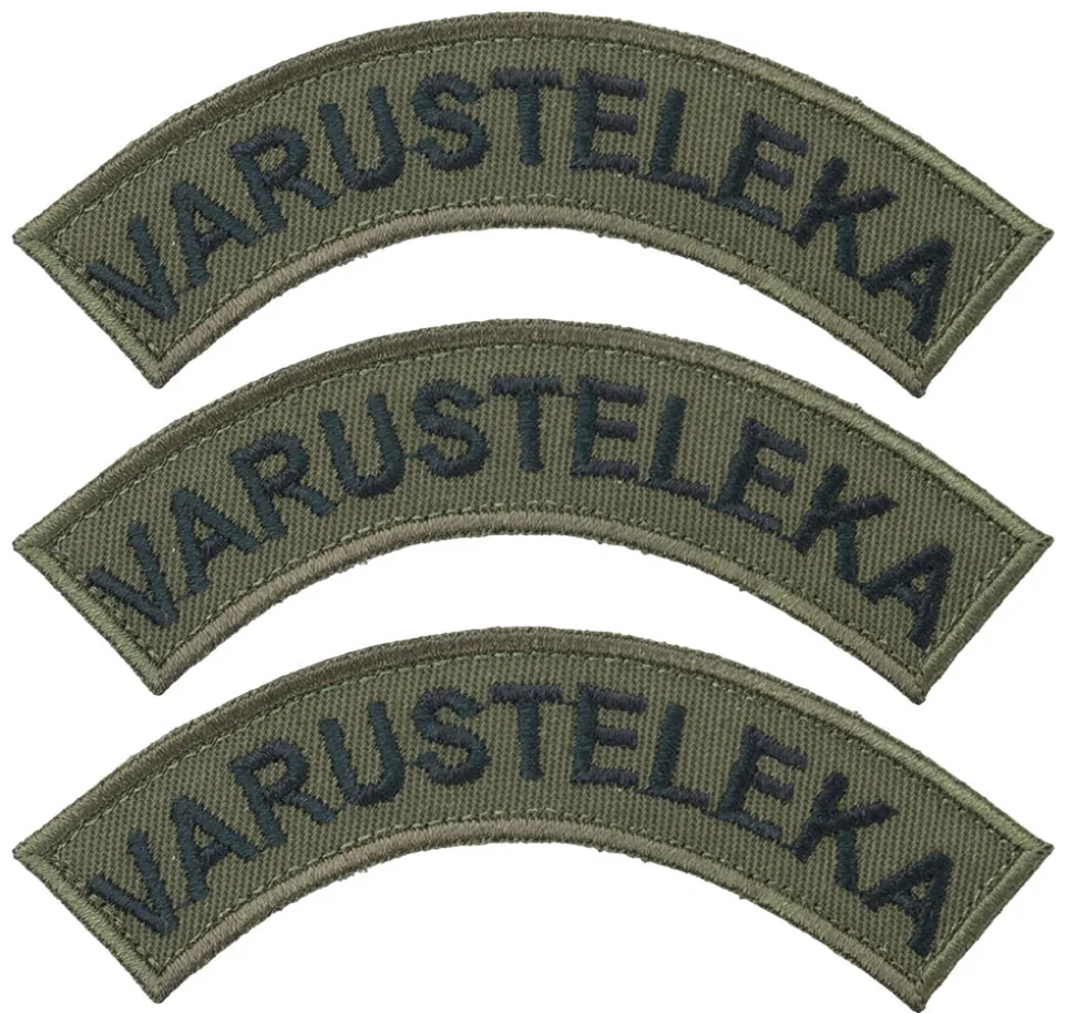 Varusteleka Kaarimerkki omalla tekstillä, 3-Pack