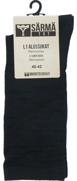 Varusteleka L1 alussukat, merinovillaa