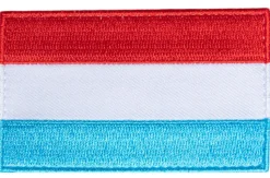 Varusteleka Luxemburgin hihalippu, 77 x 47 mm