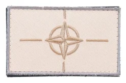 Varusteleka NATO hihalippu, 77 x 47 mm
