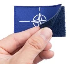 Varusteleka NATO hihalippu, 77 x 47 mm