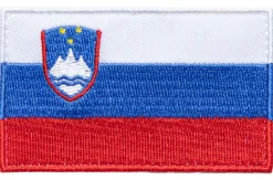 Varusteleka Slovenian hihalippu, 77 x 47 mm