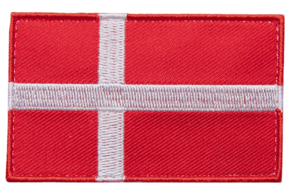 Varusteleka Tanskan hihalippu, 77 x 47 mm