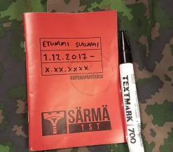 Varusteleka vedenpitävä ampumapäiväkirja